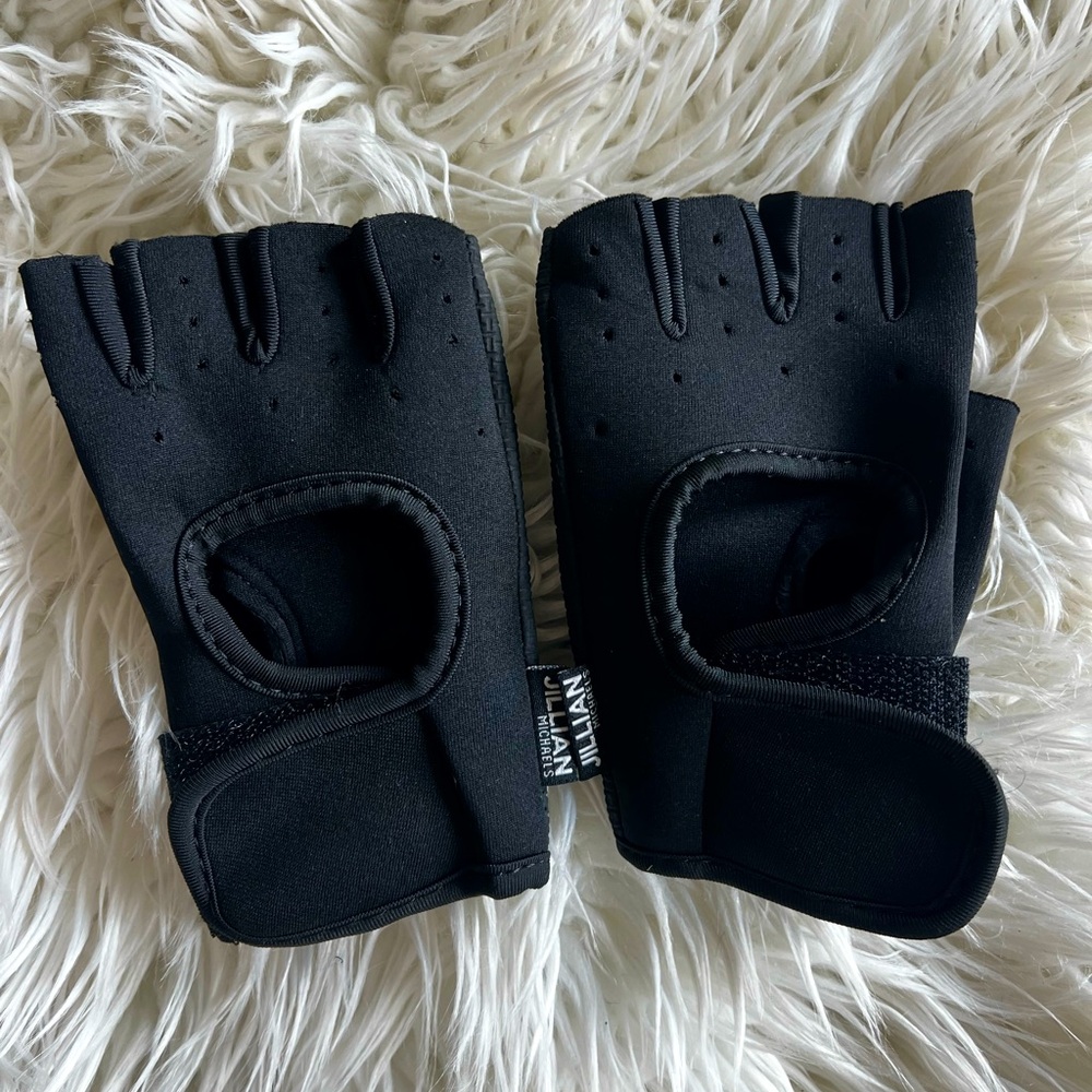 Jillian Michaels Black Workout Gloves Fingerless Weightlifting/Fitness Training